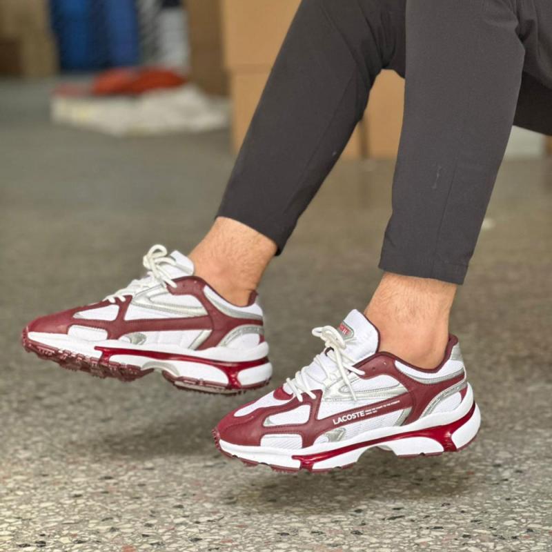 Lacoste Yeni Bordo Beyaz